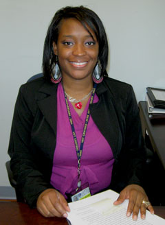 Navy Veteran and Vet Center Office Manager Destiny Cooper warmly welcomes Veterans to the Alexandria Vet Center.