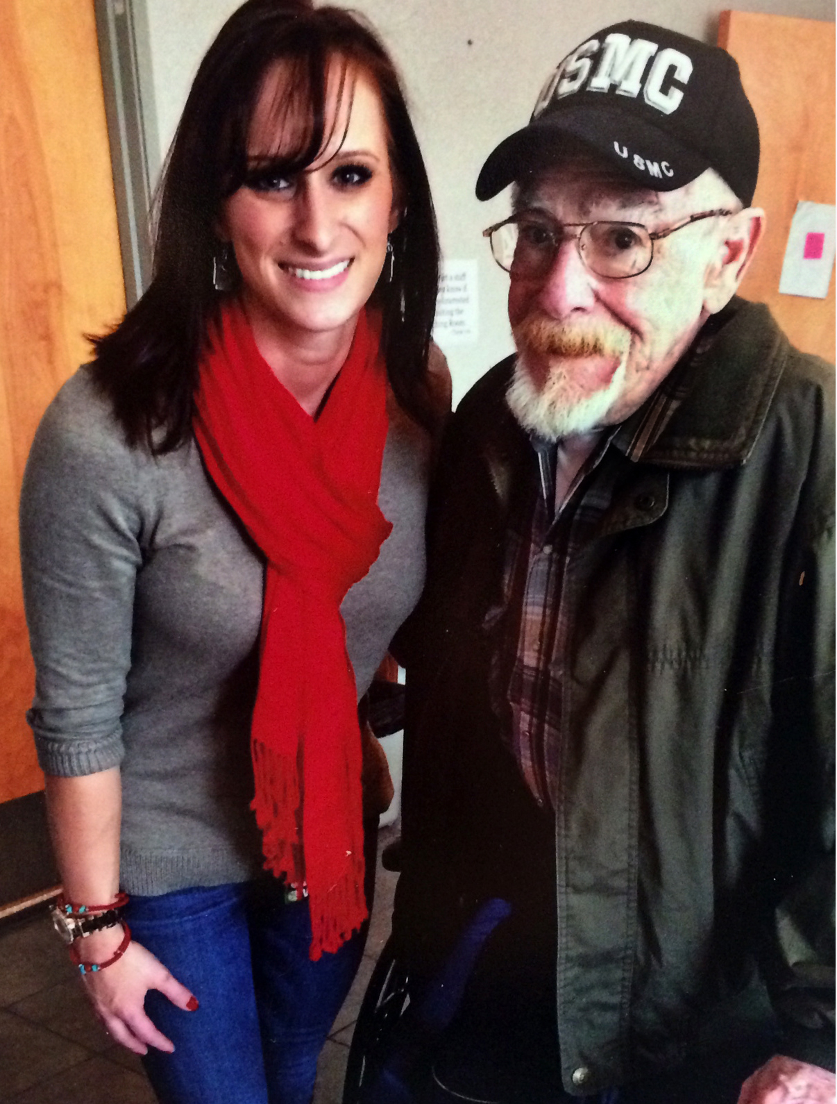 Photo of Peer Support Specialist Ms. Ashleigh Wall and her Veteran client Mr. Young.