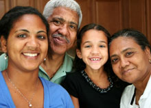 Photo of a Veteran with his family.