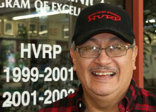 Photo of formerly homeless Veteran, Vic Modesto.