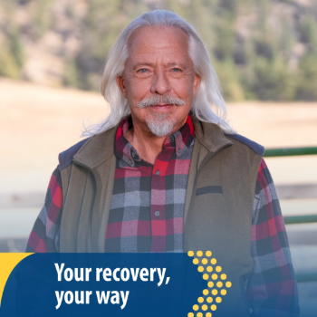 A male Veteran. Text reads: Your recovery, your way.